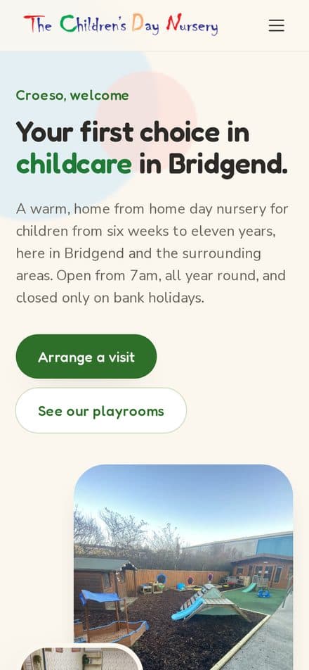 The Children's Day Nursery on a phone