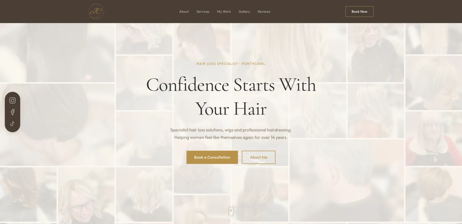 JC Hair Solutions website